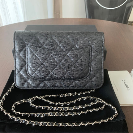 WOC 19CM BLACK CAVIAR SILVER HARDWARE