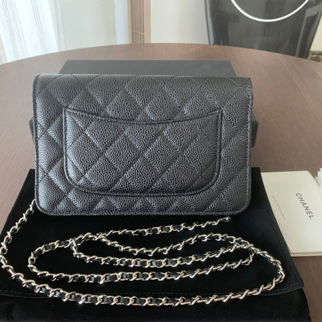 WOC 19CM BLACK CAVIAR SILVER HARDWARE