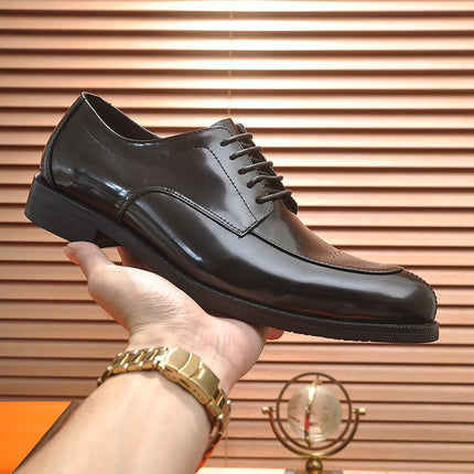 HM BUSINESS LACE UP SHOES GLOSSY BLACK CALFSKIN
