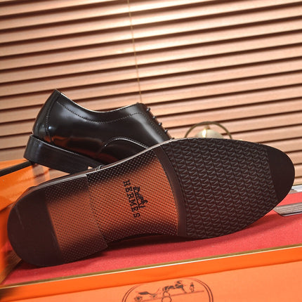 HM BUSINESS LACE UP SHOES GLOSSY BLACK CALFSKIN
