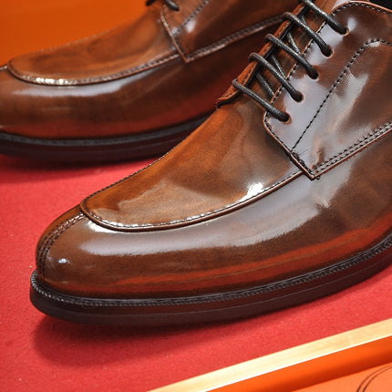 HM BUSINESS LACE UP SHOES CARAMEL CALFSKIN