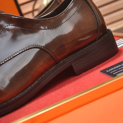 HM BUSINESS LACE UP SHOES CARAMEL CALFSKIN