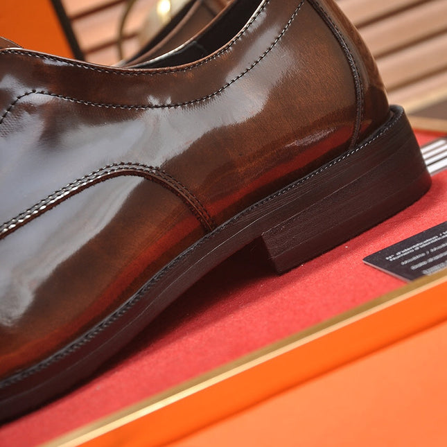 HM BUSINESS LACE UP SHOES CARAMEL CALFSKIN