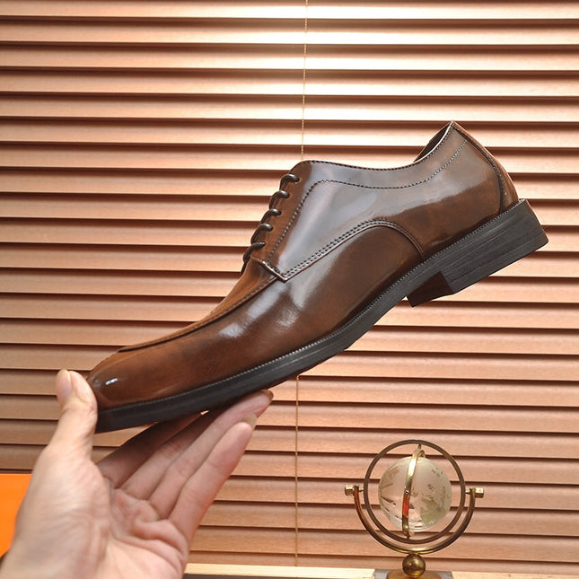 HM BUSINESS LACE UP SHOES CARAMEL CALFSKIN