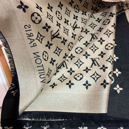 LV SCARF 200 CM IN WOOL MIX SILK 737209