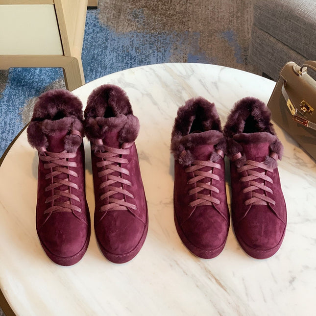 LP WINTER NUAGES SNEAKERS MULBERRY LAMBSKIN