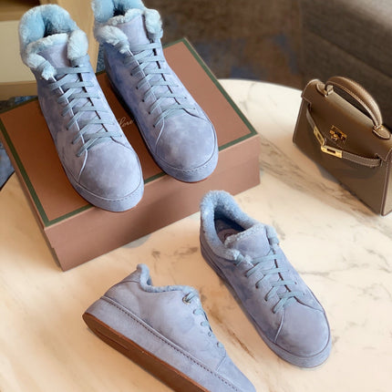 LP WINTER NUAGES HIGH SNEAKERS SAPPHIRE LAMBSKIN