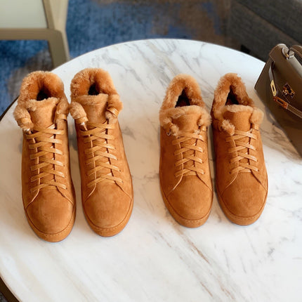 LP WINTER NUAGES HIGH SNEAKERS CARAMEL LAMBSKIN