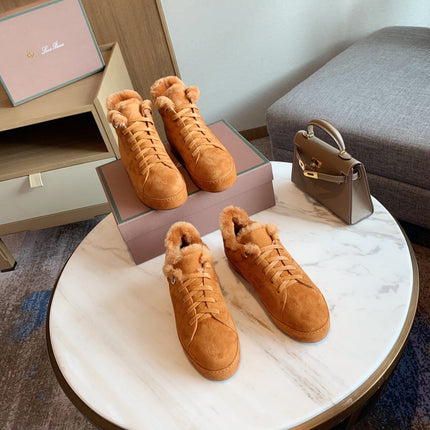 LP WINTER NUAGES HIGH SNEAKERS CARAMEL LAMBSKIN