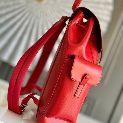 LV x SUPREME CHRISTOPHER SMALL BACKPACK 47 IN RED EPI CALFSKIN
