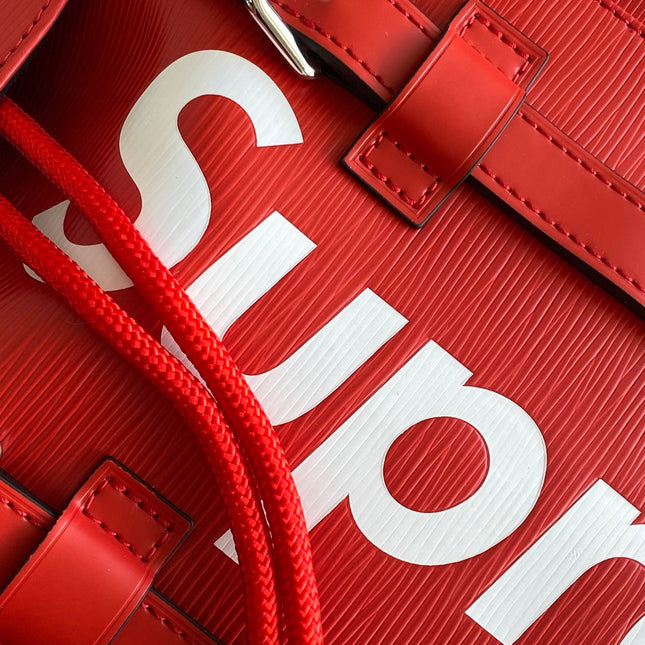 LV x SUPREME CHRISTOPHER SMALL BACKPACK 47 IN RED EPI CALFSKIN