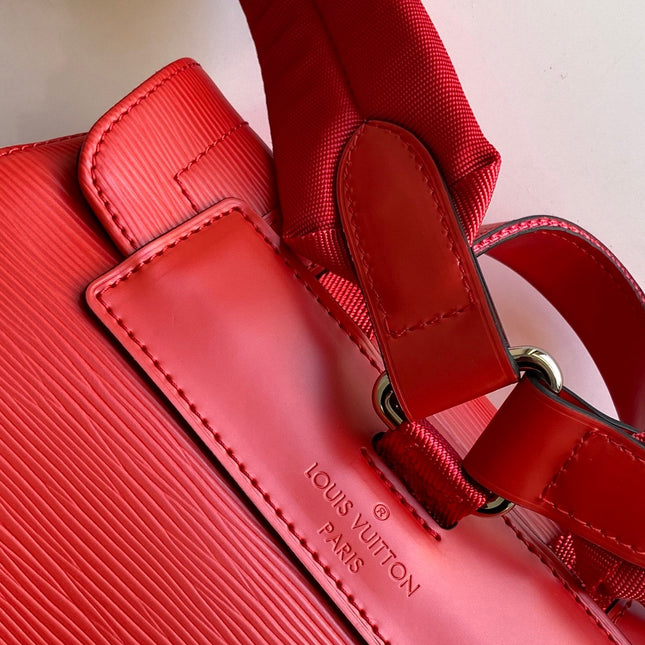 LV x SUPREME CHRISTOPHER SMALL BACKPACK 47 IN RED EPI CALFSKIN