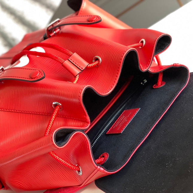 LV x SUPREME CHRISTOPHER SMALL BACKPACK 47 IN RED EPI CALFSKIN