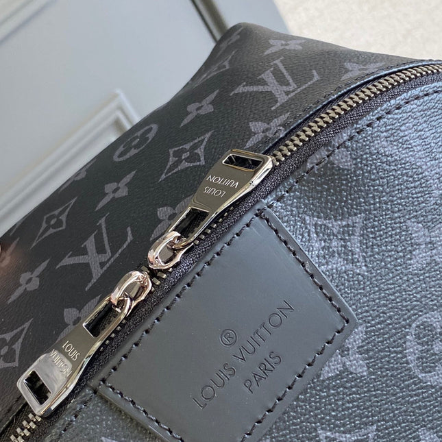 BACKPACK 40 IN GUN METAL MONOGRAM ECLIPSE CANVAS