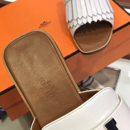 ROYAL SANDAL CARAMEL MIX WHITE LAMBSKIN