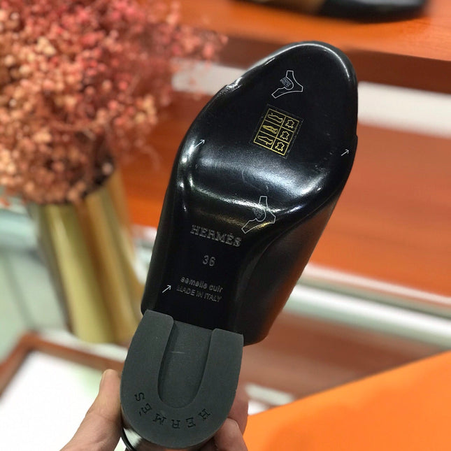 CAMILLA MULE 65 BLACK CALFSKIN