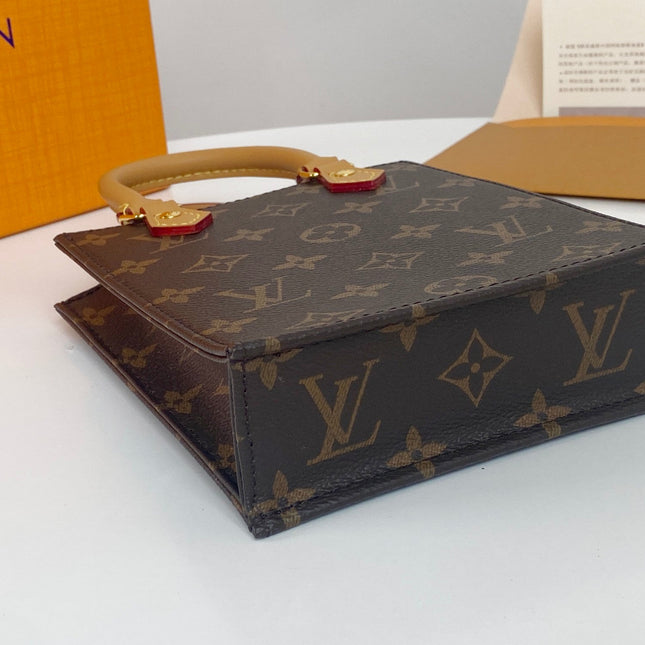 LV MINI TOTE BAG 17 IN BROWN MONOGRAM COATED CANVAS