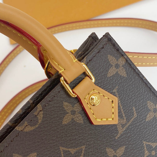 LV MINI TOTE BAG 17 IN BROWN MONOGRAM COATED CANVAS
