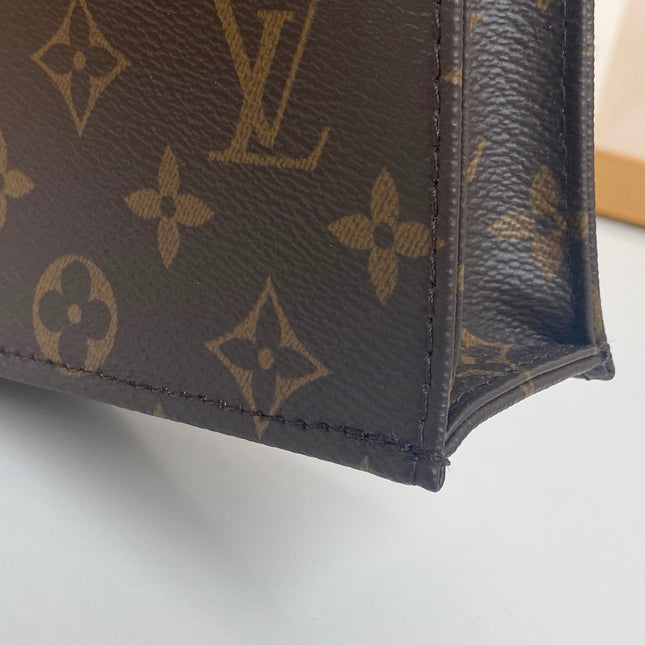 LV MINI TOTE BAG 17 IN BROWN MONOGRAM COATED CANVAS
