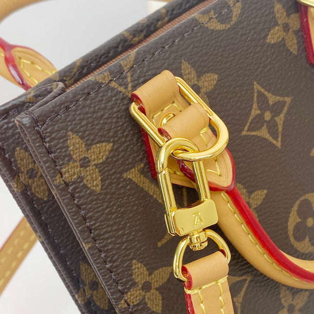 LV MINI TOTE BAG 17 IN BROWN MONOGRAM COATED CANVAS