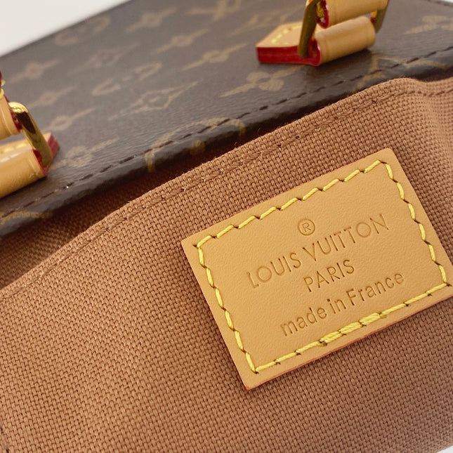 LV MINI TOTE BAG 17 IN BROWN MONOGRAM COATED CANVAS