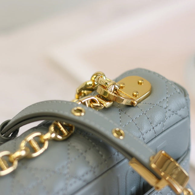 CARO MINI BAG 20 IN LIGHT BLUE CALFSKIN