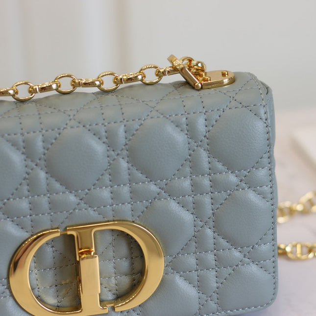 CARO MINI BAG 20 IN LIGHT BLUE CALFSKIN