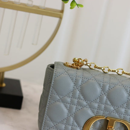 CARO MINI BAG 20 IN LIGHT BLUE CALFSKIN