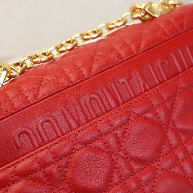 CARO MINI BAG 20 IN CANDY RED CALFSKIN