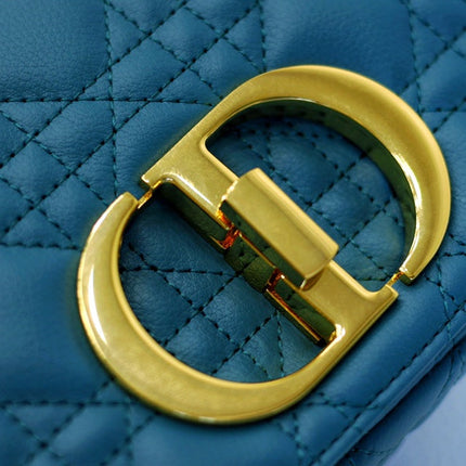 CARO MINI BAG 20 IN COBALT BLUE CALFSKIN