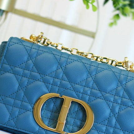 CARO MINI BAG 20 IN COBALT BLUE CALFSKIN