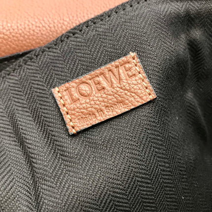 LOE 33 XS MILITARY MESSENGER BAG IN WINTER BROWN CALFSKIN AND JACQUARD