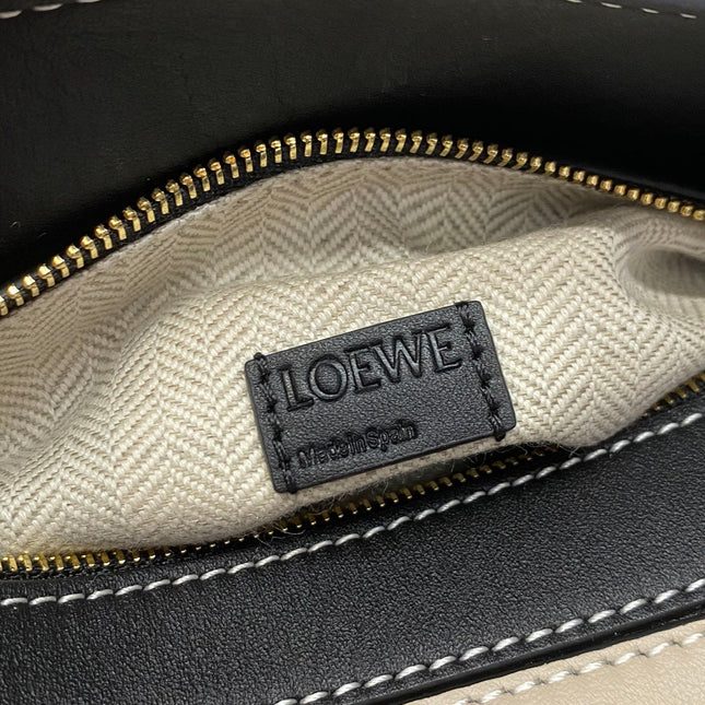 LOE MINI 18 PUZZLE BAG IN BROWN MIX BEIGE AND BLACK CALFSKIN