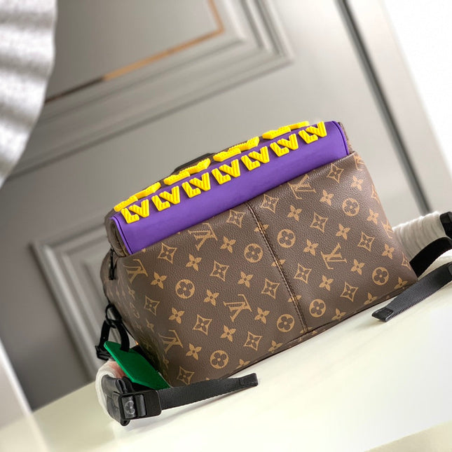 DISCOVERY BACKPACK 40 IN BROWN MONOGRAM CANVAS RUBBER LOGO