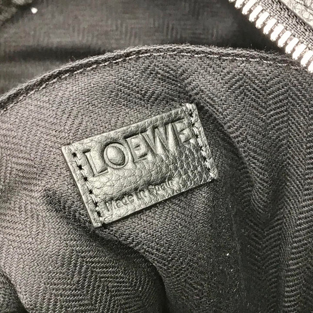 LOE 39 MILITARY BACKPACK IN BLACK SOFT GRAINED CALFSKIN