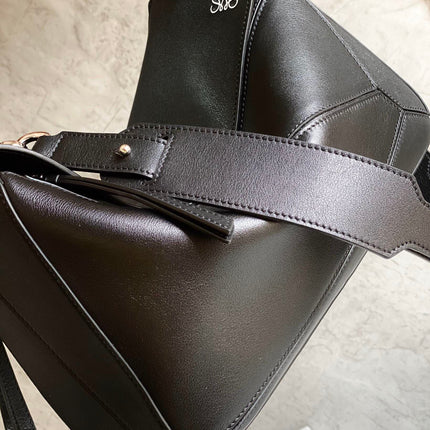 MEDIUM 29 PUZZLE BAG IN BLACK SOFT GRAINED CALFSKIN