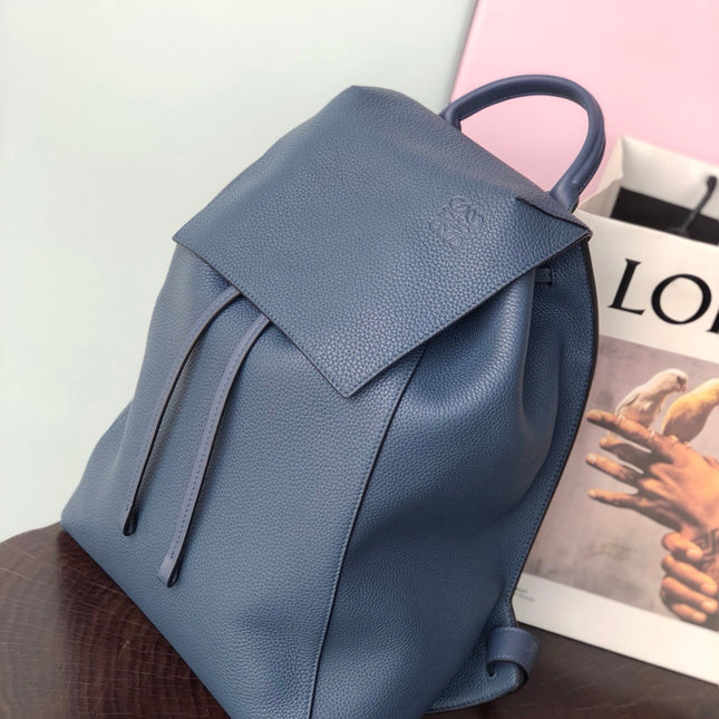 LOEWE FLAMENCO BACKPACK 31 IN NAVY BLUE CALFSKIN