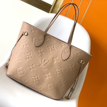 NEVERFULL MM 32 BEIGE MONOGRAM EMPREINTE LEATHER