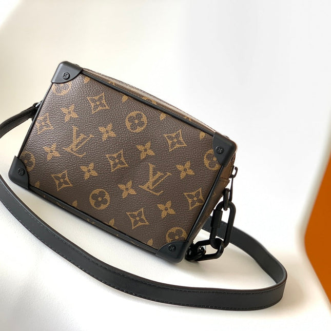 MINI SOFT TRUNK 18 IN BROWN MONOGRAM CANVAS WITH EMBROIDERED ANIMATED CHARACTER