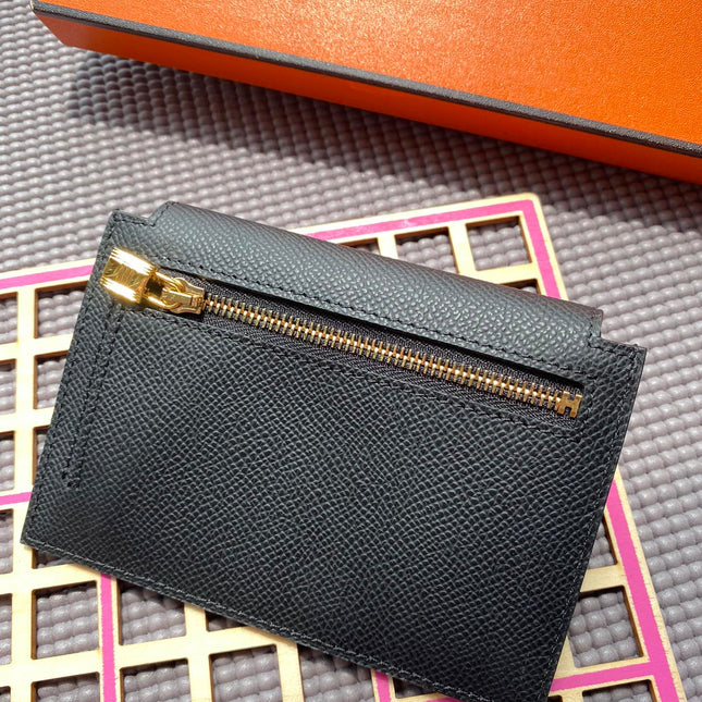 HM Kelly Pocket 13.5 Black Epsom Ghw