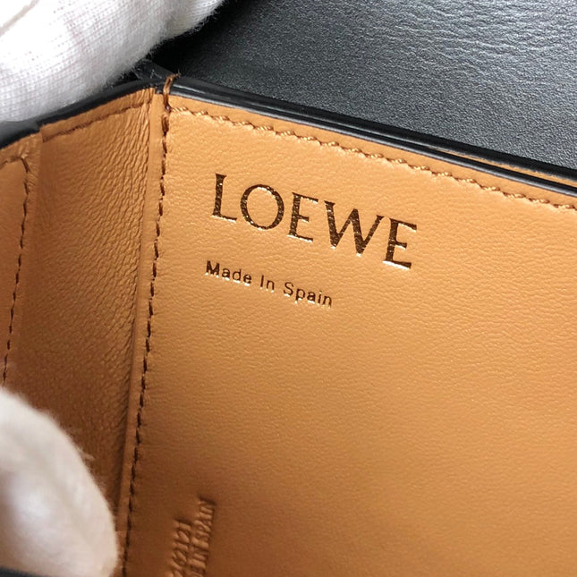 LOE GOYA BAG 18 IN BLACK SILK CALFSKIN