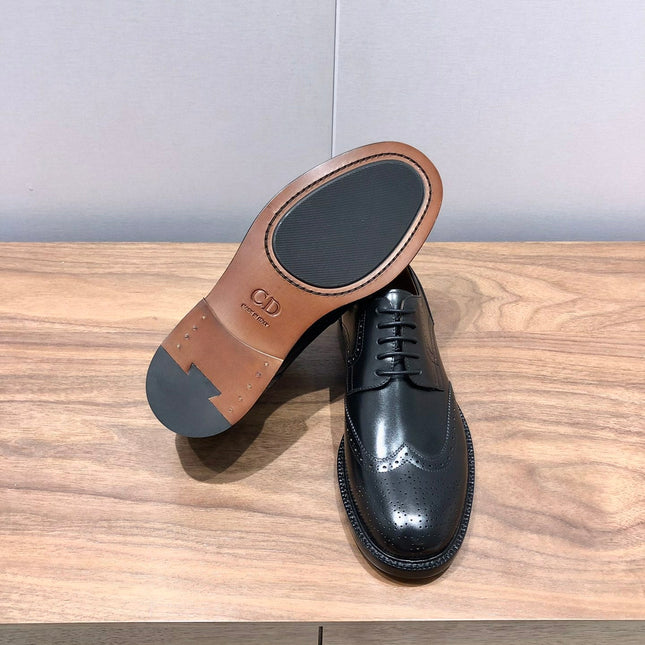 CD LONDON WINGTIP OXFORD BLACK CALFSKIN