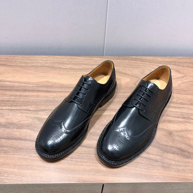 CD LONDON WINGTIP OXFORD BLACK CALFSKIN