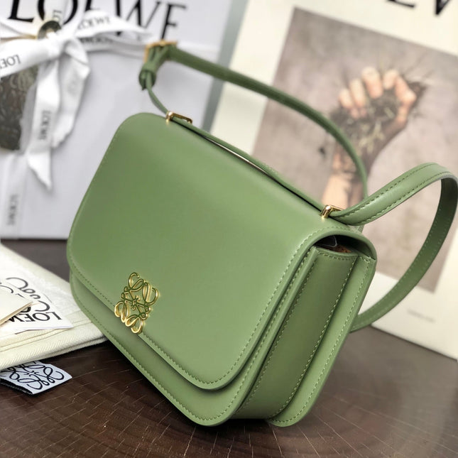 GOYA 18 BAG IN AVOCADO GREEN SILK CALFSKIN