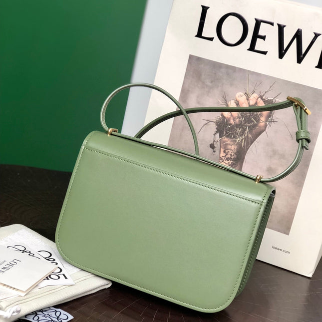 GOYA 18 BAG IN AVOCADO GREEN SILK CALFSKIN