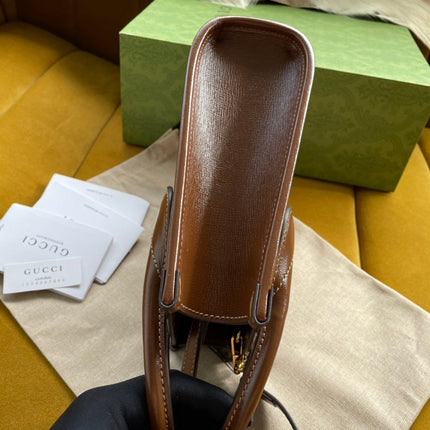 MINI TOTE  20 BAG IN BEIGE CANVAS AND BROWN CALFSKIN