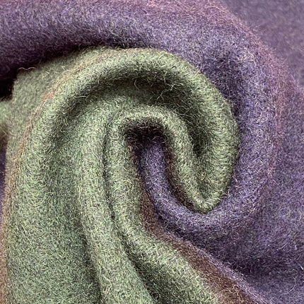 SCARF 180 CM IN GREEN FOREST MIX NAVY BLUE WOOL 410001
