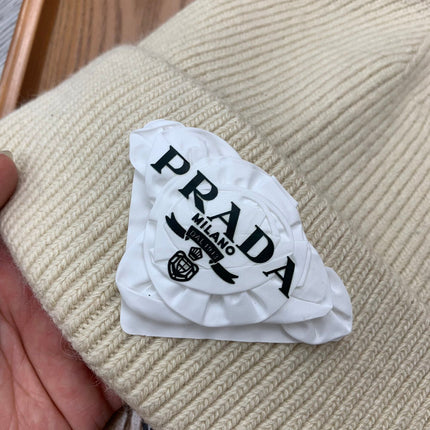 BEANIE HAT IN BISQUE BEIGE WOOL 431355