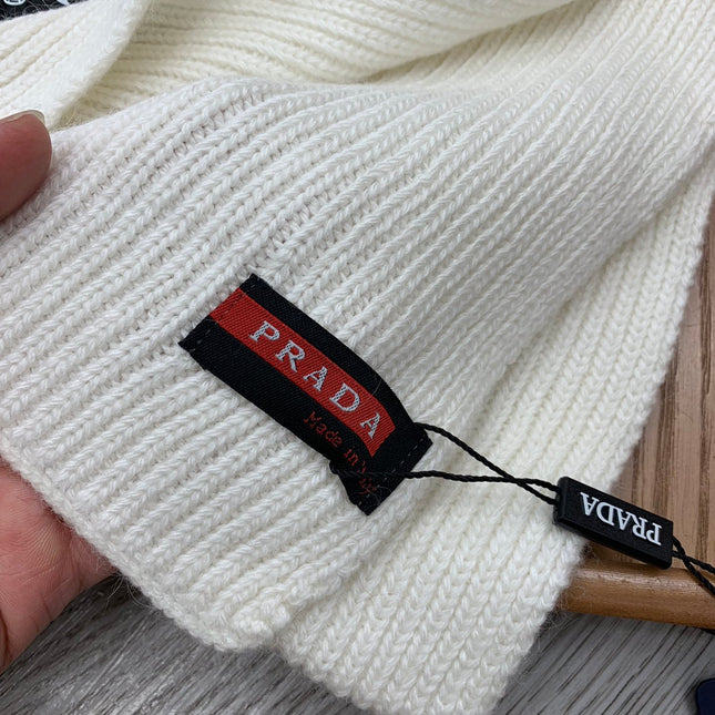 SET SCARF AND HAT IN WHITE WOOL AND RABBIT FUR 386079