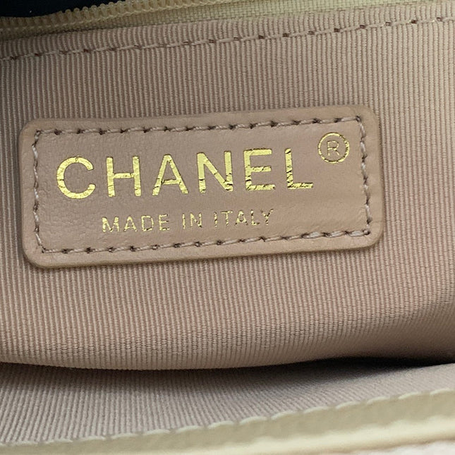 CHANEL 25S MEDALLION TOTE 33 CM IN BEIGE CAVIAR WITH GOLD HARDWARE